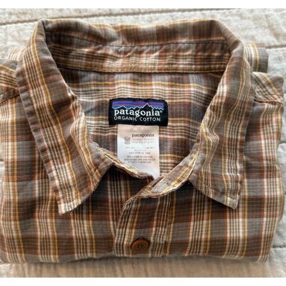 Patagonia Other - Patagonia Men's LG Brown Plaid Buckshot Shirt Soft Worn Feel Comfy Condition